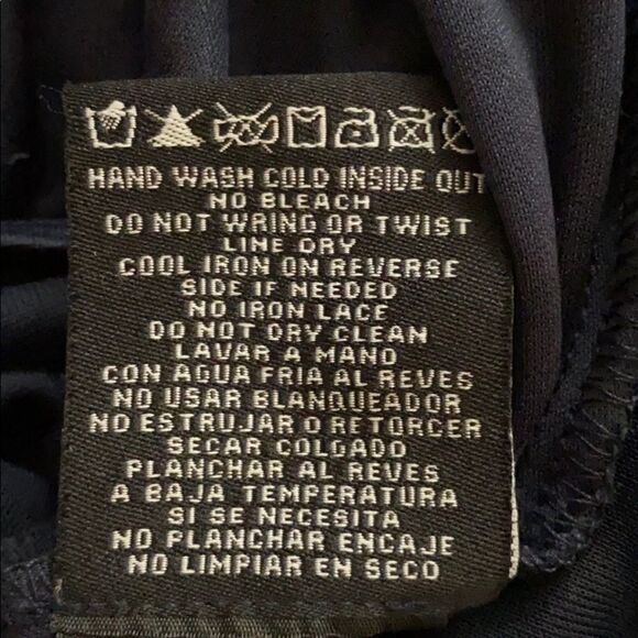 Morgan&Co Navy Blue Chiffon Laces Formal Long 
Dress - Picture 10 of 10